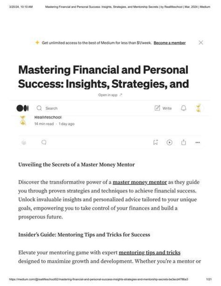 Secrets, Insights, And Financial Success